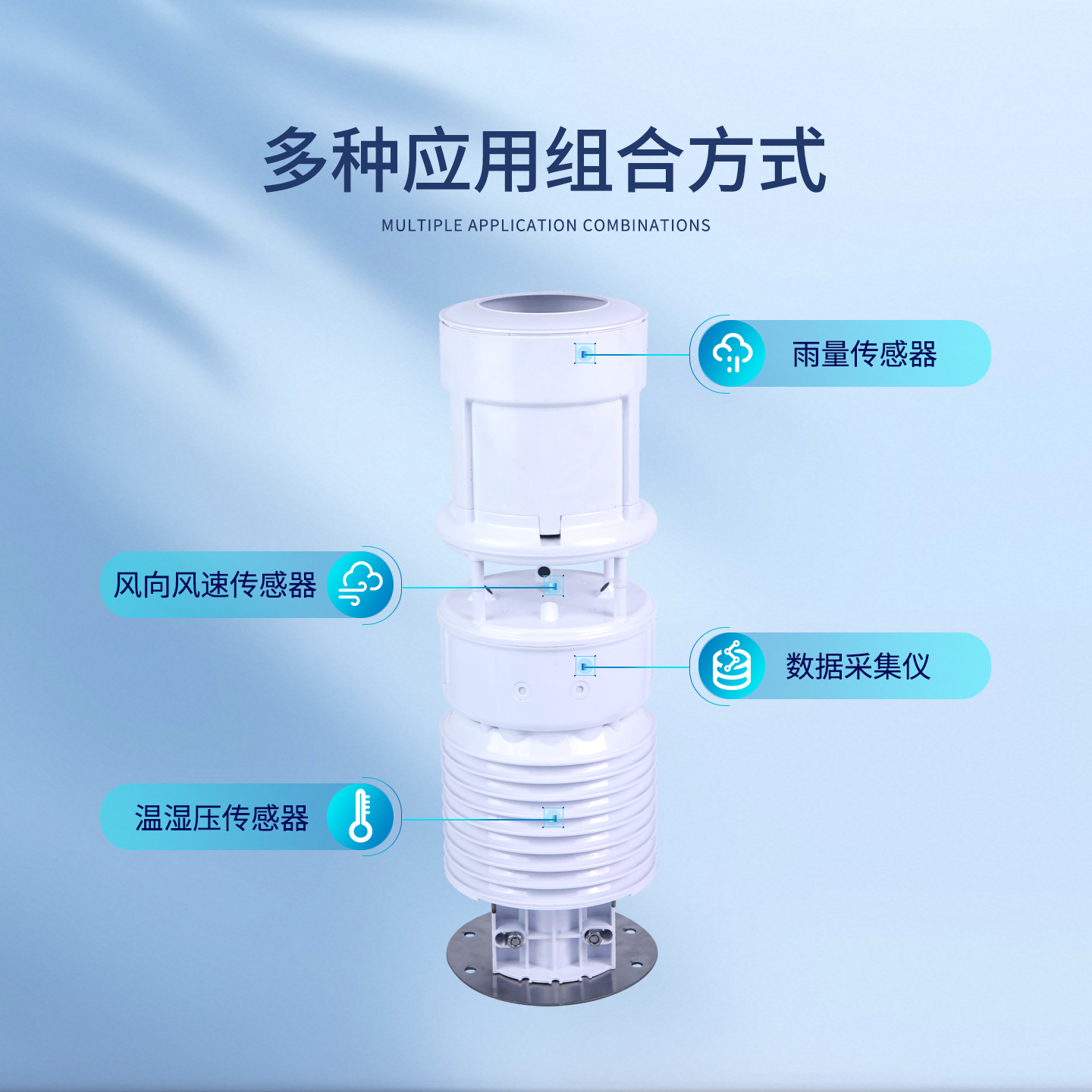 小型超声波六要素气象站
