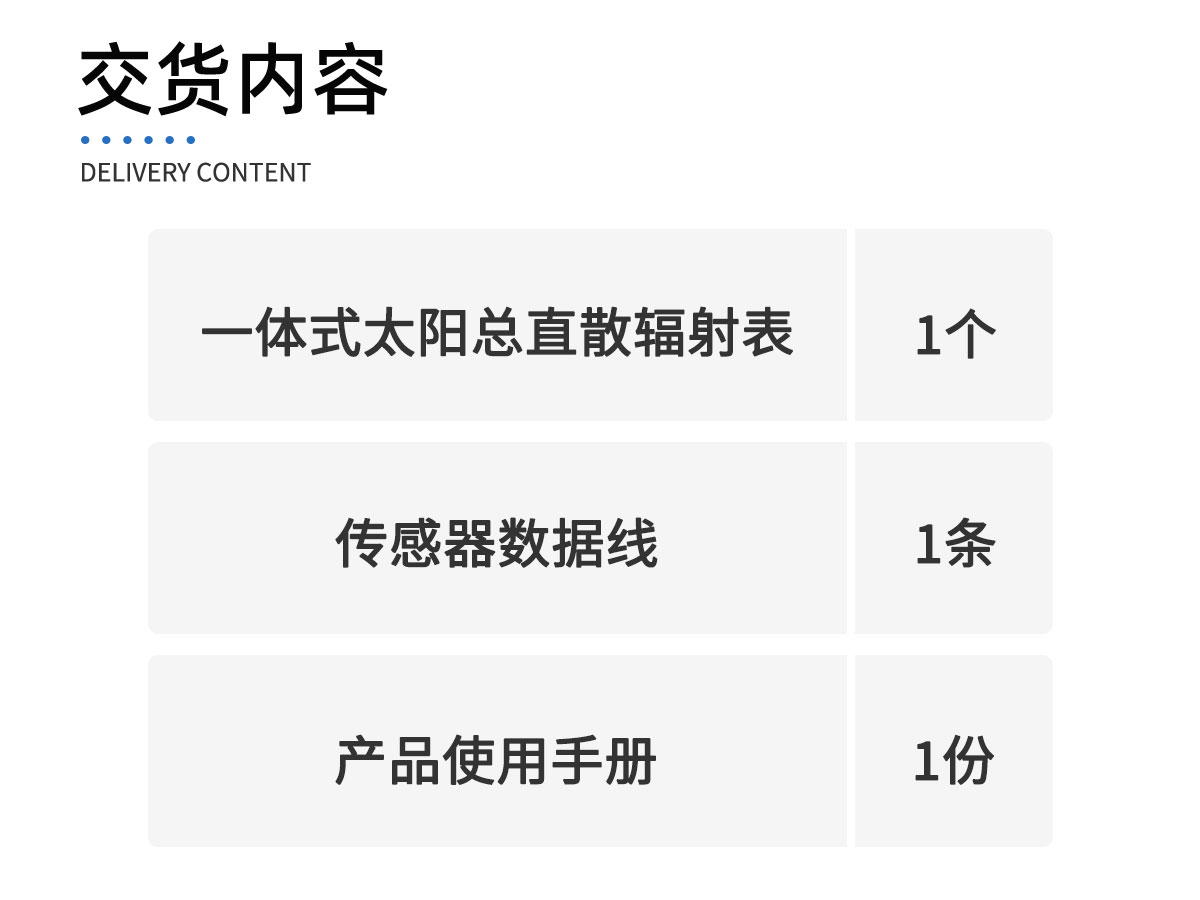 一体式总直散辐射表